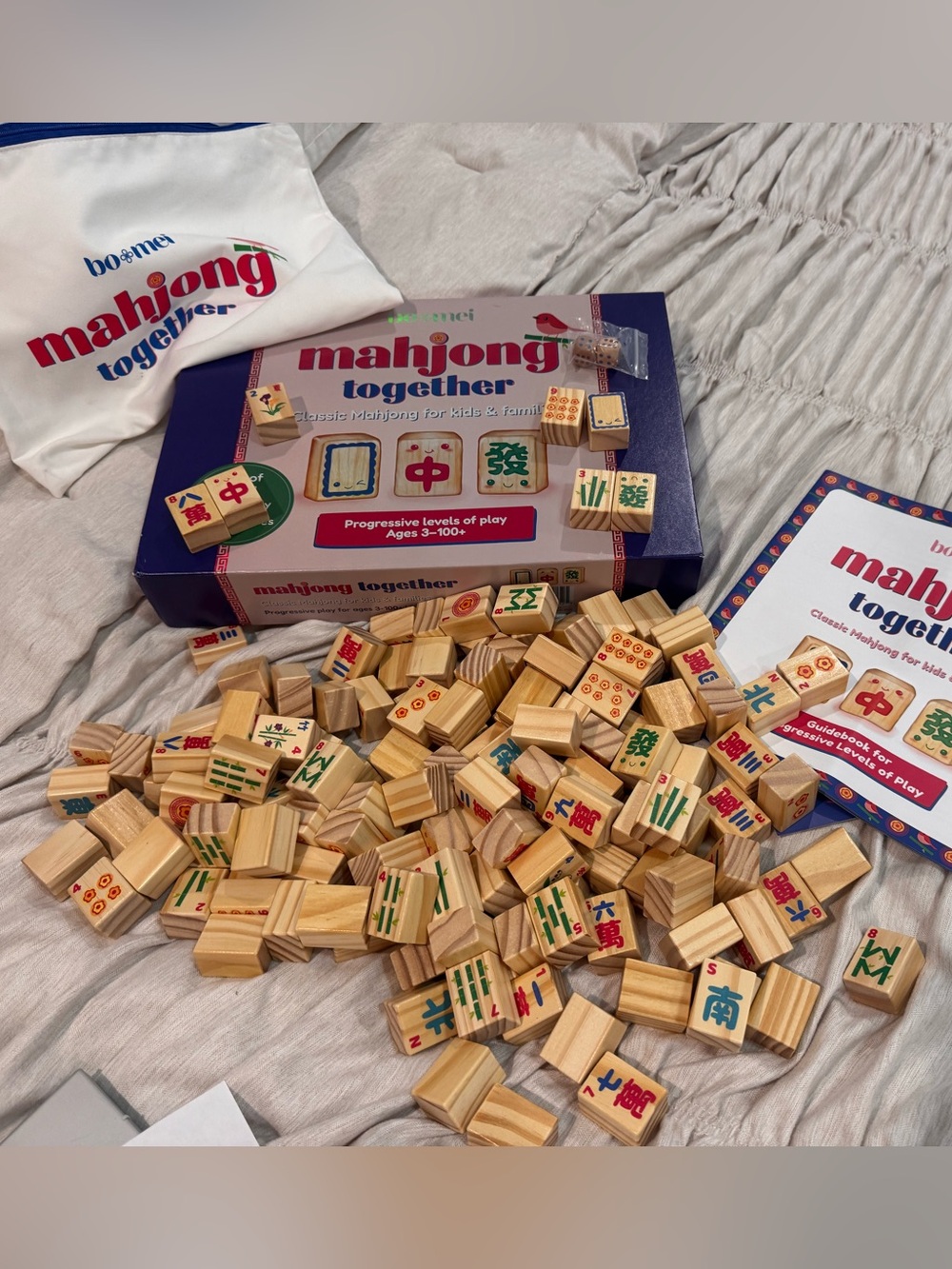 BO- Mei Mahjong Together- Family fun ! 5 levels of play booklet to learn!